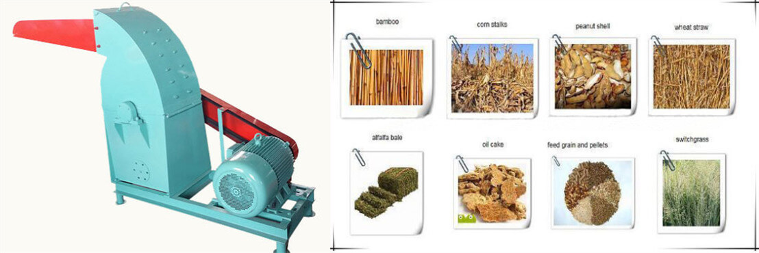 wood branch crushing machine for biomass wood 