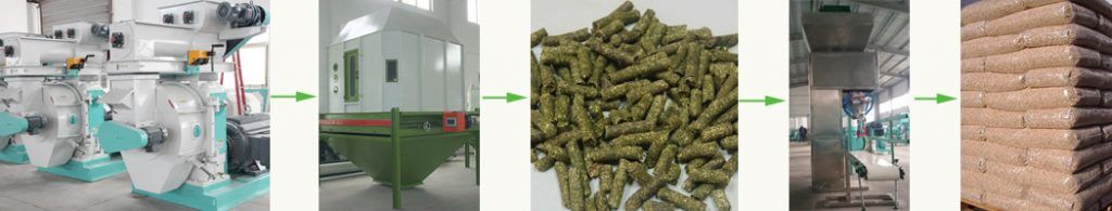 giant king grass pelletizing cooling packaging machines